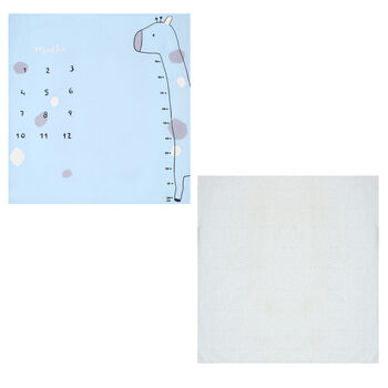 White & Blue Muslin Swaddles (2-Pack)